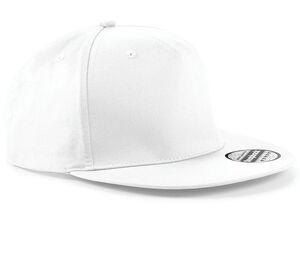 Beechfield BF610 - 5 Panel Snapback Rapper Cap White