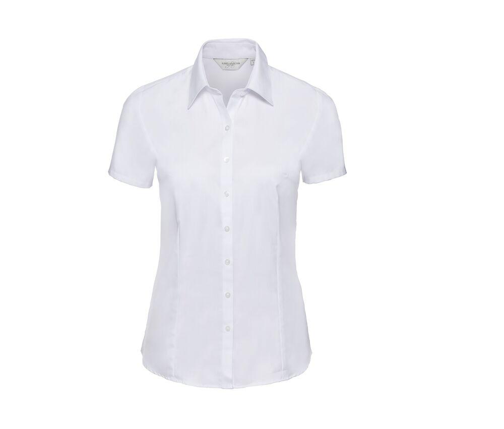 Russell Collection JZ63F - Ladies' Short Sleeve Herringbone Shirt