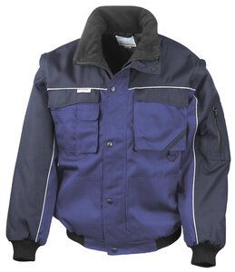 Result RS071 - Workguard Zip Sleeve Heavy Duty Jacket Royal/Navy