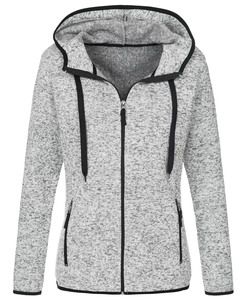 Stedman STE5950 - Knit Fleece Cardigan Active for her Light Grey Melange