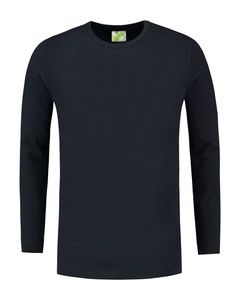 Lemon & Soda LEM1265 - T-shirt Crewneck cot/elast LS for him Dark Navy