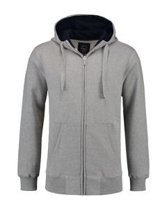 Lemon & Soda LEM3225 - Heavy Sweater Hooded Cardigan for him Grey Heather