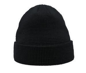 Atlantis AT186 - Waffle knit beanie. Navy