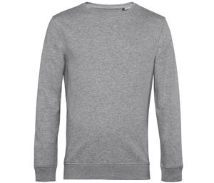 B&C BCU31B - Organic Round Neck Sweatshirt Heather Grey