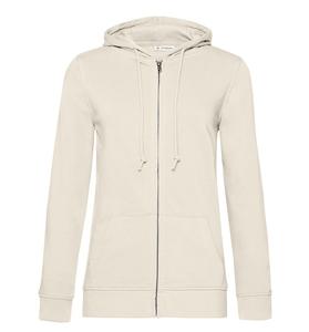 B&C BCW36B - Women's Organic Zipped Hoodie Off White