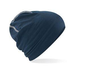 Beechfield BF366 - Hemsedal cotton beanie French Navy / White