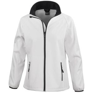 Result R231F - Core Ladies Printable Soft Shell White / Black