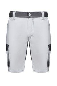 Velilla 103021B - TWO-TONE SHORTS White/Grey