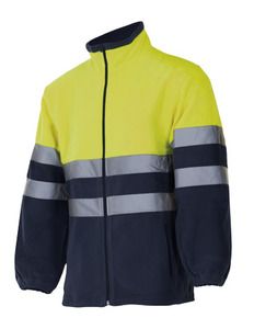 Velilla 301503 - HV TWO-TONE FLEECE JACKET MARINE BLUE/HI-VIS YELLOW