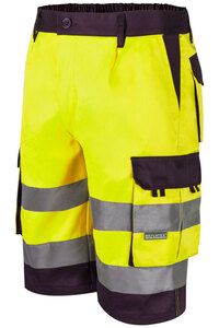 Velilla 303004 - HV TWO-TONE SHORTS MARINE BLUE/HI-VIS YELLOW