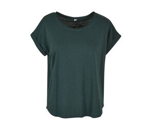 Build Your Brand BY036 - T-Shirt with extended back Bottle Green